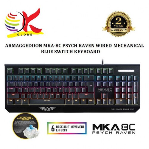 ARMAGGEDDON MECHANICAL GAMING KEYBOARD PSYCHFALCON MKA-3C CT BLUE