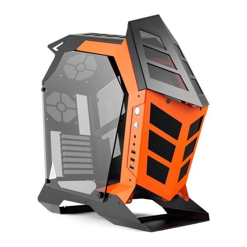 Darkflash K1 Gaming Full Tower Κουτί Υπολογιστή με Πλαϊνό Παράθυρο Orange-Black + 6 Ανεμιστήρες ΑRGB