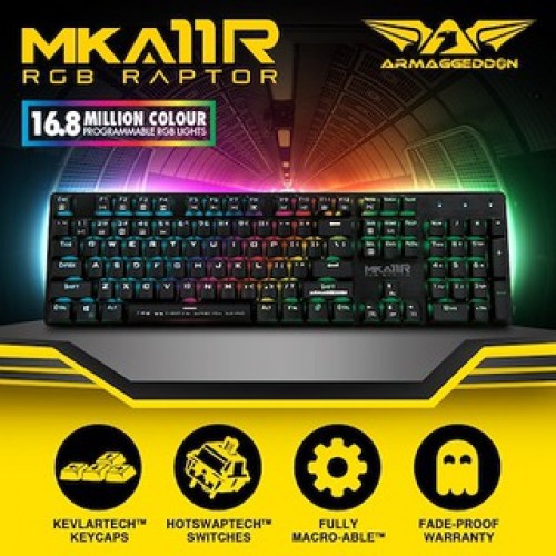 ARMAGGEDDON MECHANICAL RGB KEYBOARD MKA-11R B.BLUE EDITION 2