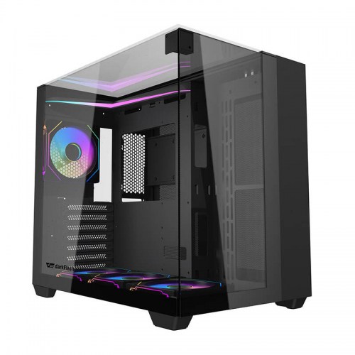 Darkflash TH285 θήκη υπολογιστή (μαύρο) + 4 ανεμιστήρες